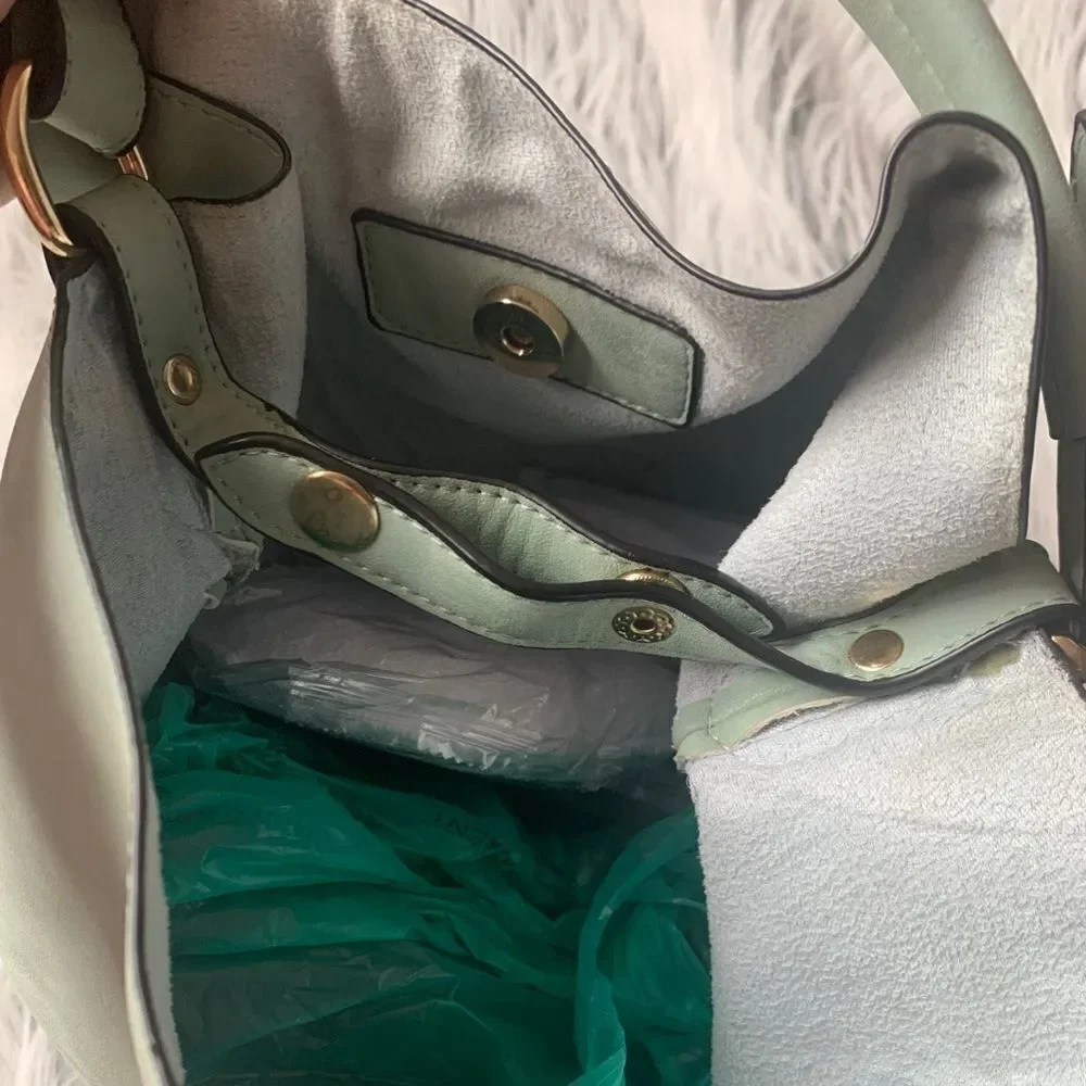 Coco + Carmen‎ Beautiful Laser Cut Mint Shoulder Bag Size M